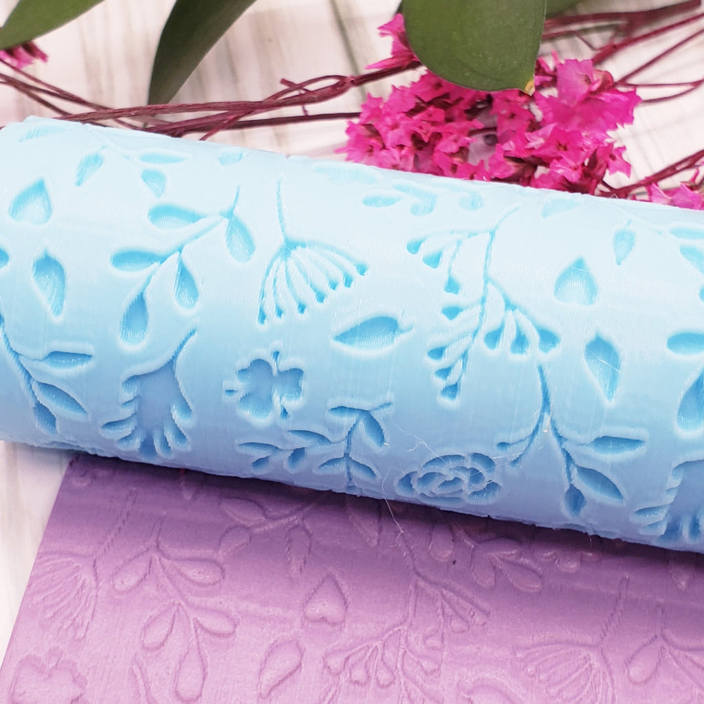 FLORAL deboss texture roller polymer clay cutters jewelry earrings