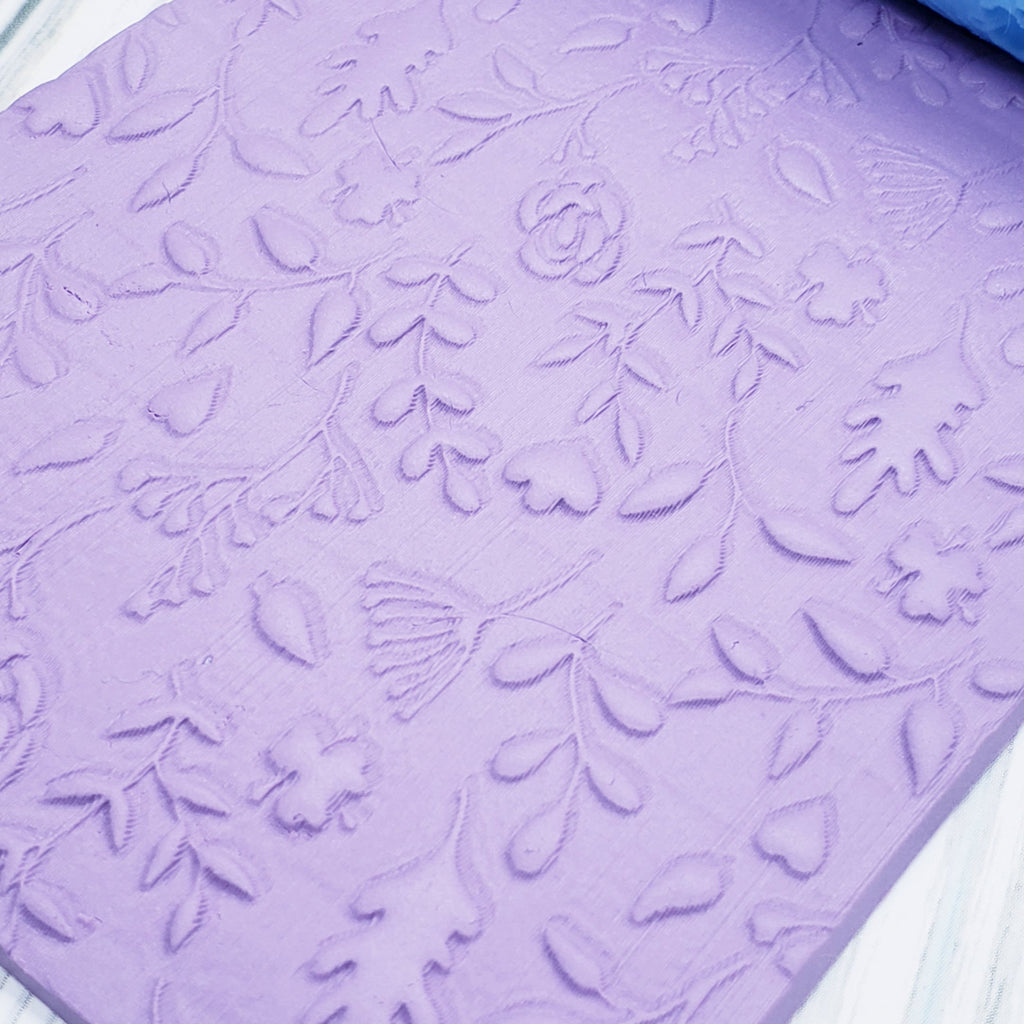 FLORAL deboss texture roller polymer clay cutters jewelry earrings
