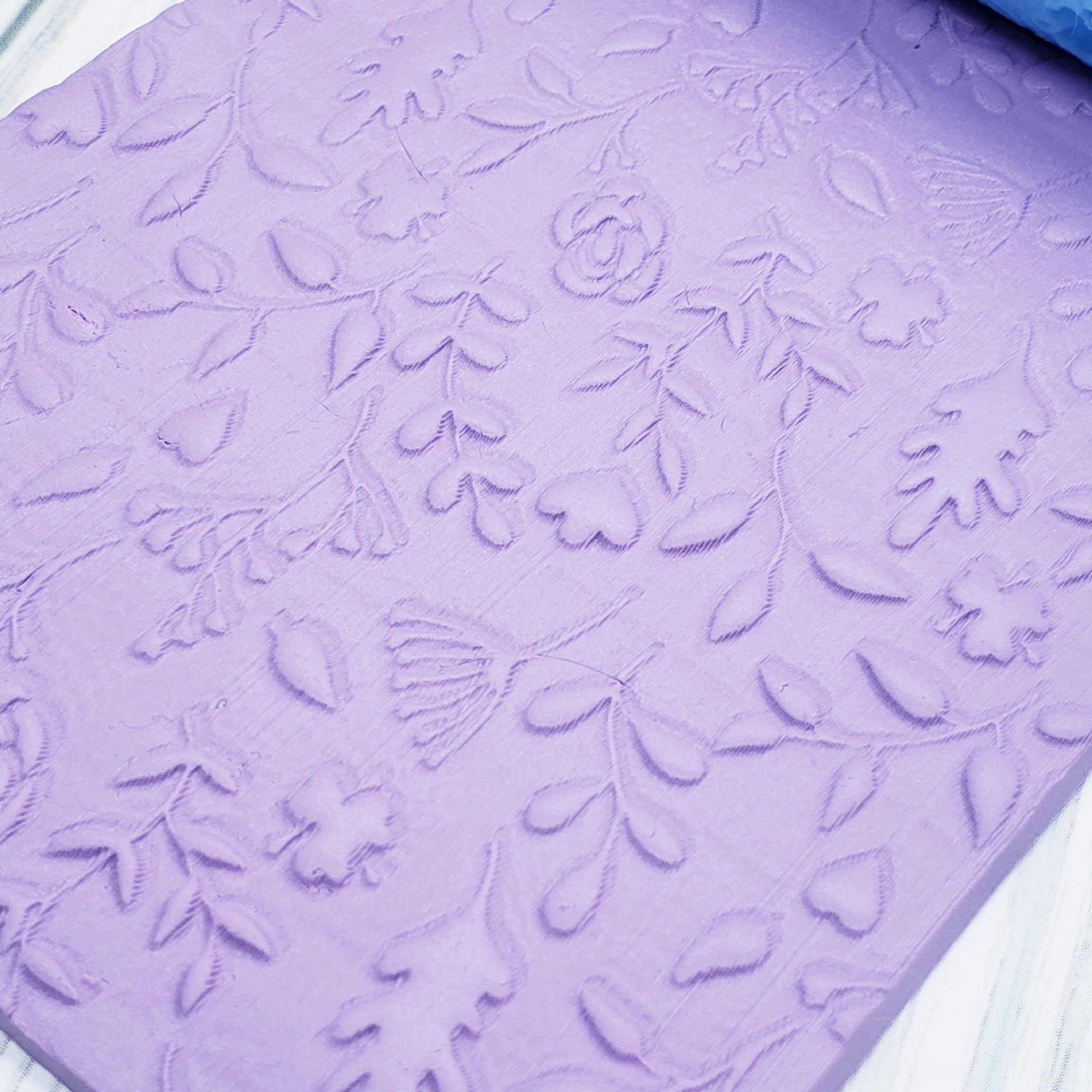 FLORAL deboss texture roller polymer clay cutters jewelry earrings