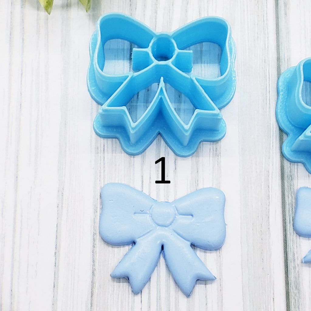 BOWS polymer clay cutter jewelry earrings fondant cake decorating