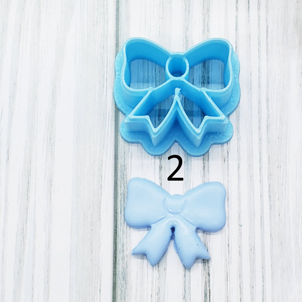 BOWS polymer clay cutter jewelry earrings fondant cake decorating