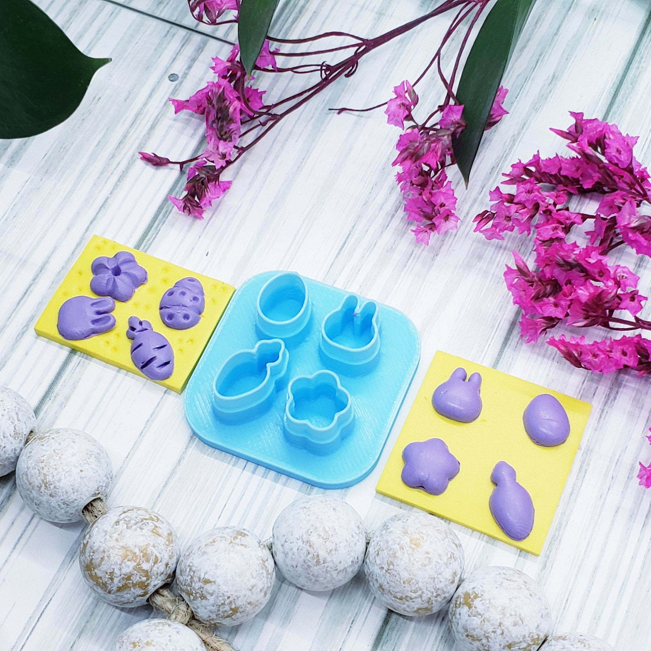 EASTER SLAB micro pattern polymer clay cutter jewelry earrings fondant