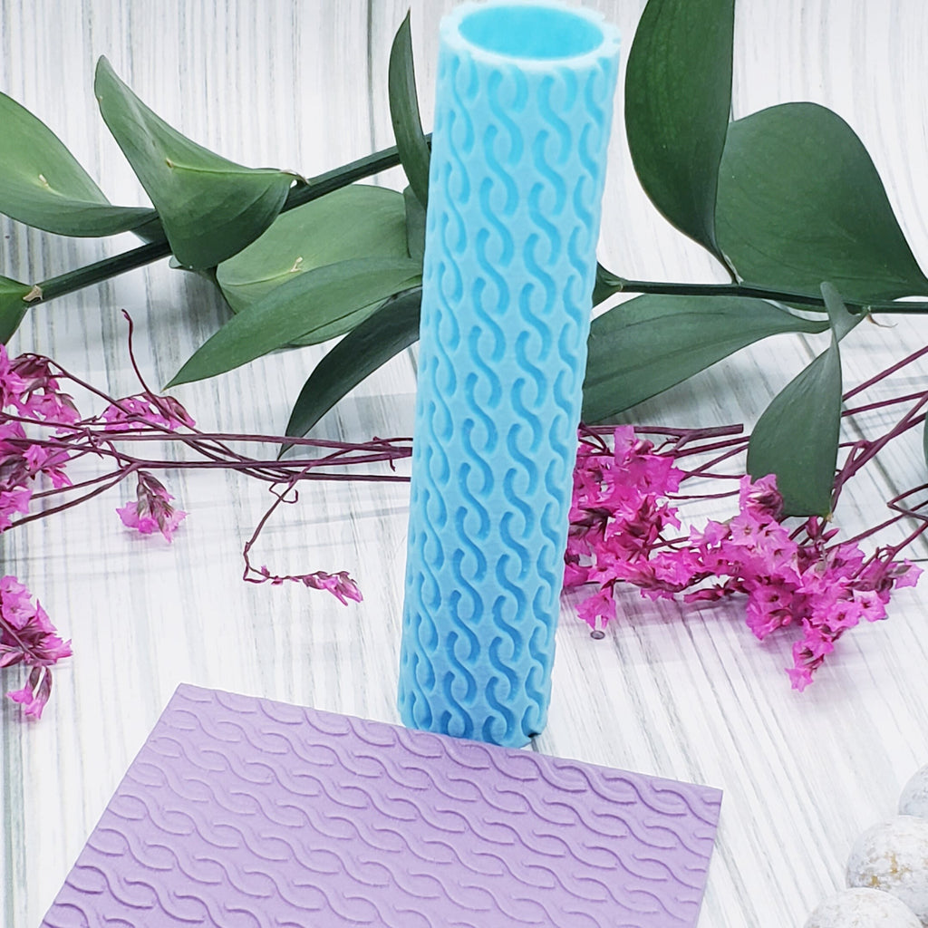 BRAIDED texture roller polymer clay cutters jewelry earrings