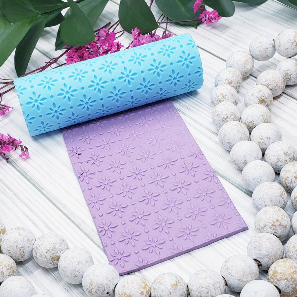 MOSAIC style 2 deboss texture roller fondant polymer clay cutters jewelry