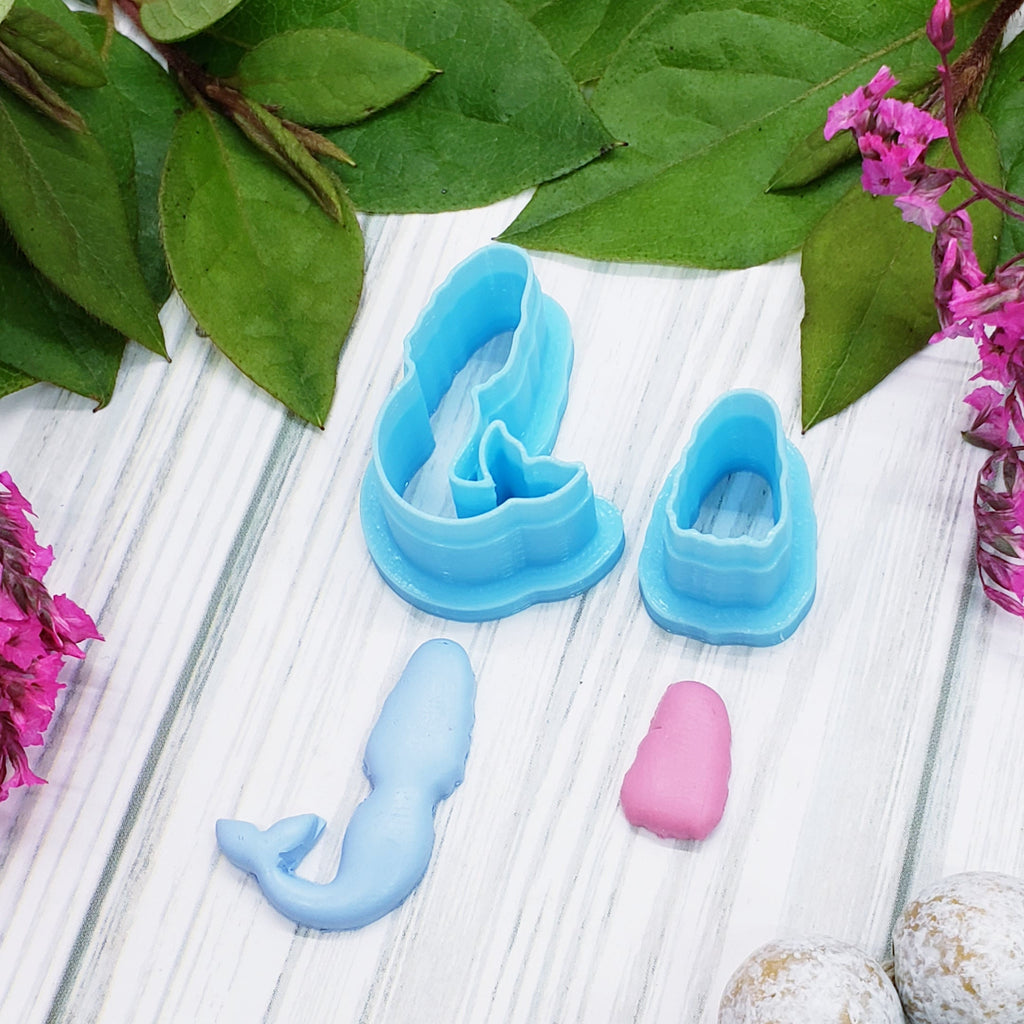 MERMAID set sharp polymer clay cutter jewelry earrings fondant