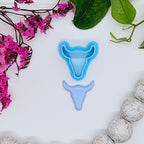 HORNED BULL / polymer clay cutter / jewelry making / fondant / cake decorating