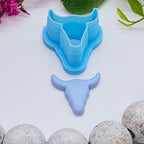 HORNED BULL / polymer clay cutter / jewelry making / fondant / cake decorating