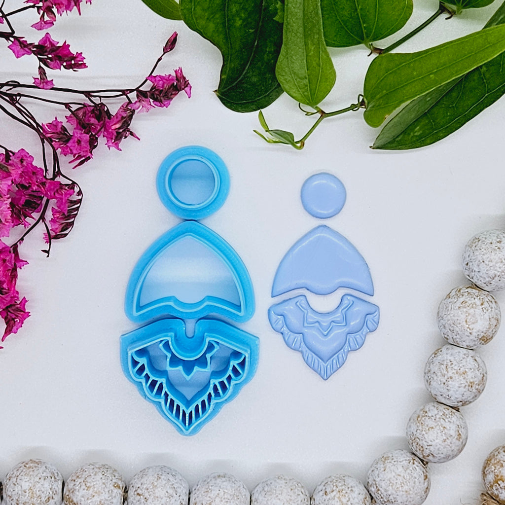 BOHO DROP set 1 / sharp polymer clay cutter / jewelry making / fondant / cake decorating