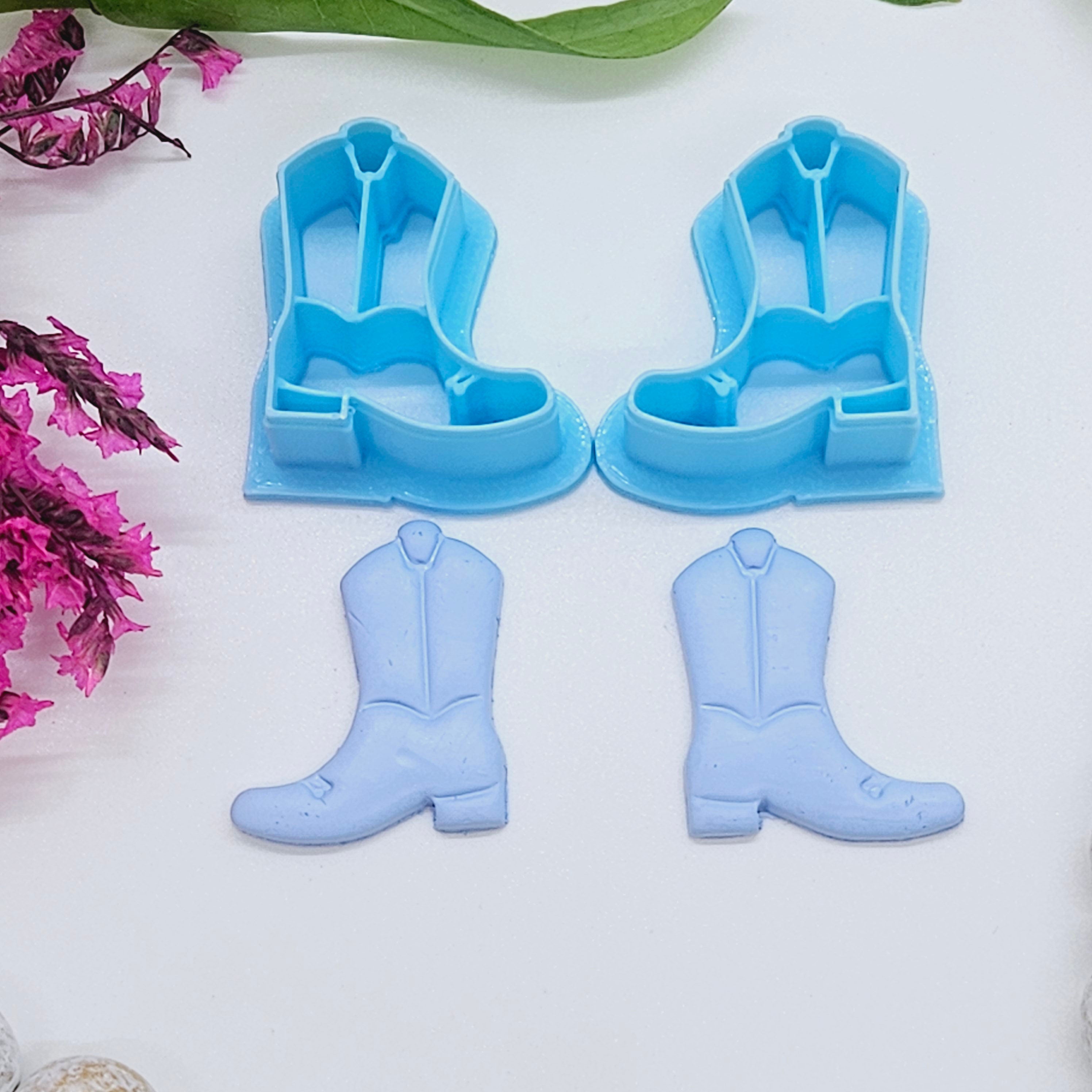 COWBOY BOOTS sharp polymer clay cutters for jewelry making and fondant cake decorating