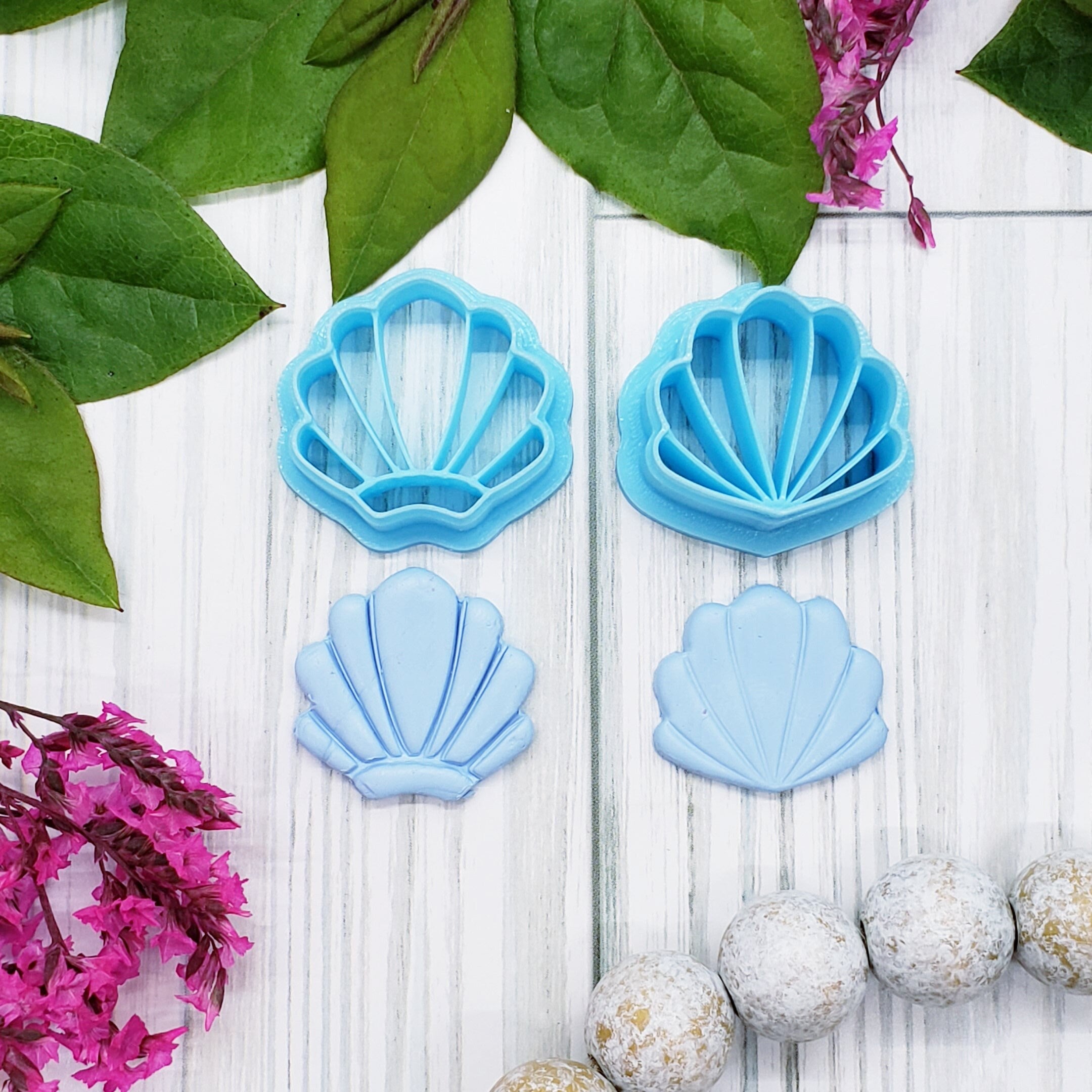 SEASHELLS  polymer clay cutter for jewelry making and cake decorating