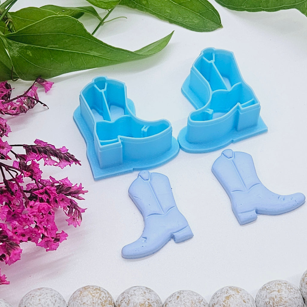 COWBOY BOOTS sharp polymer clay cutters for jewelry making and fondant cake decorating