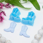 COWBOY BOOTS sharp polymer clay cutters for jewelry making and fondant cake decorating
