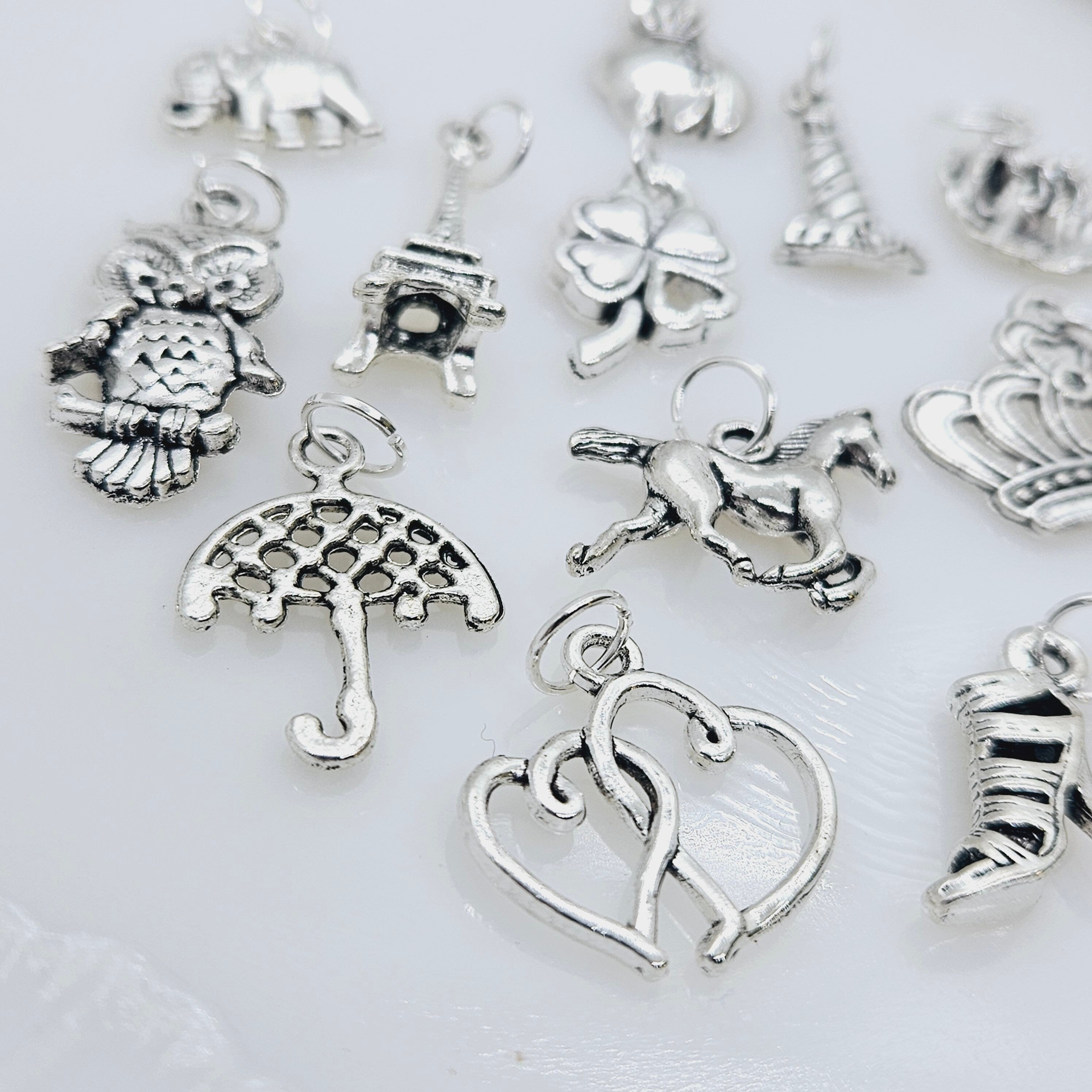 20 piece Traditional Style Cake Pulls on Ribbon Charms for Wedding Cake set