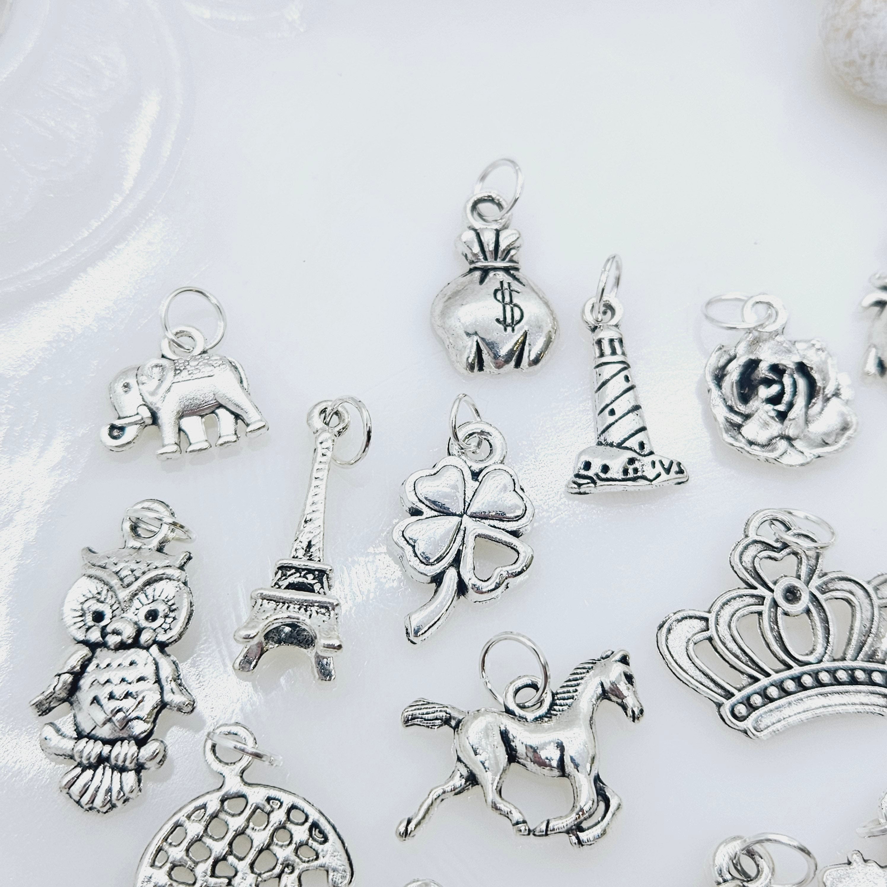20 piece Traditional Style Cake Pulls on Ribbon Charms for Wedding Cake set