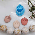 fall ACORN / sharp polymer clay cutter / jewelry making / earrings / fondant