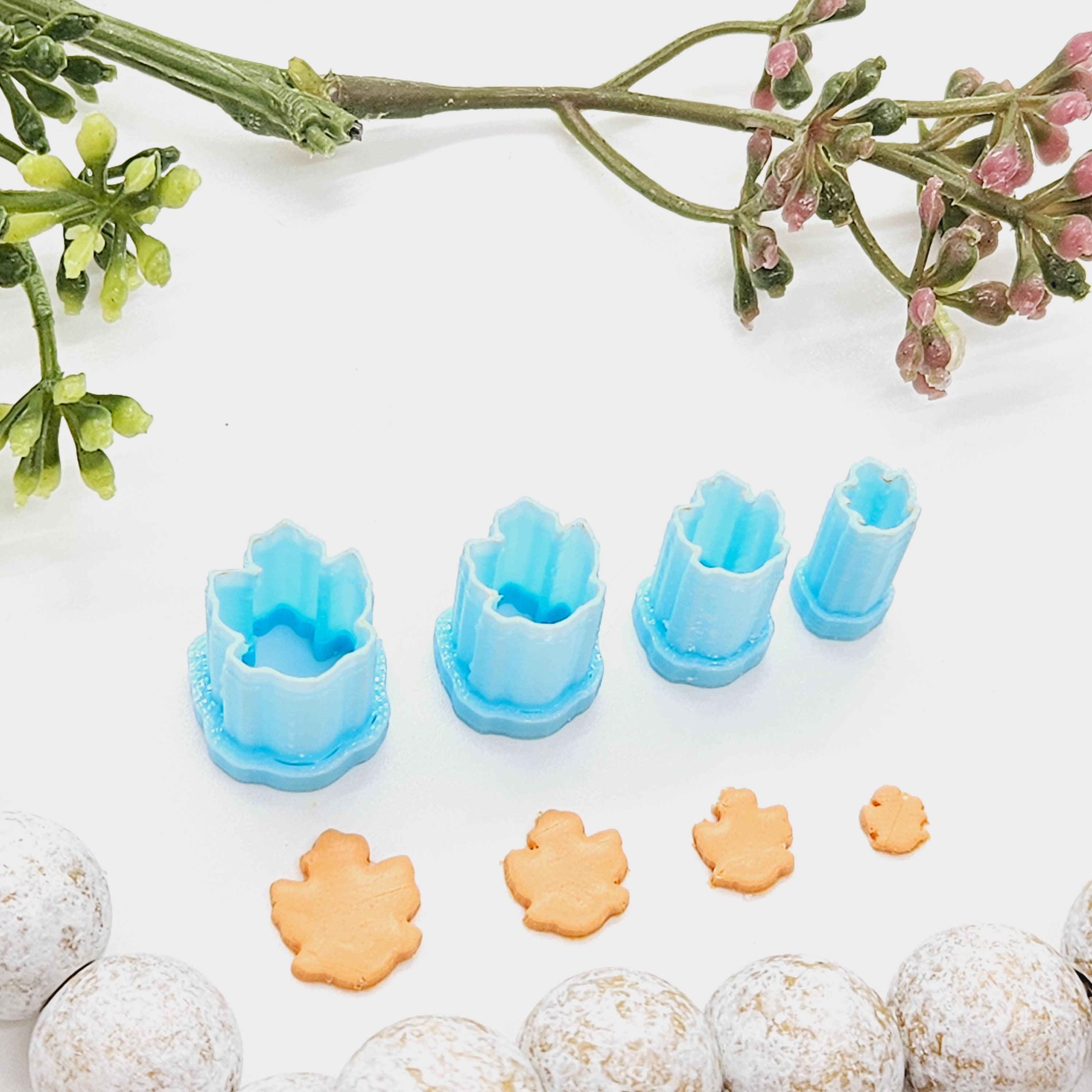 MAPLE Leaf MINI Micro Nano Stud sharp polymer clay cutter / jewelry making / earrings / fondant