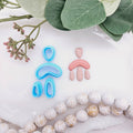 ORGANIC CHANDELIER set earrings / polymer clay cutters set / jewelry bundle