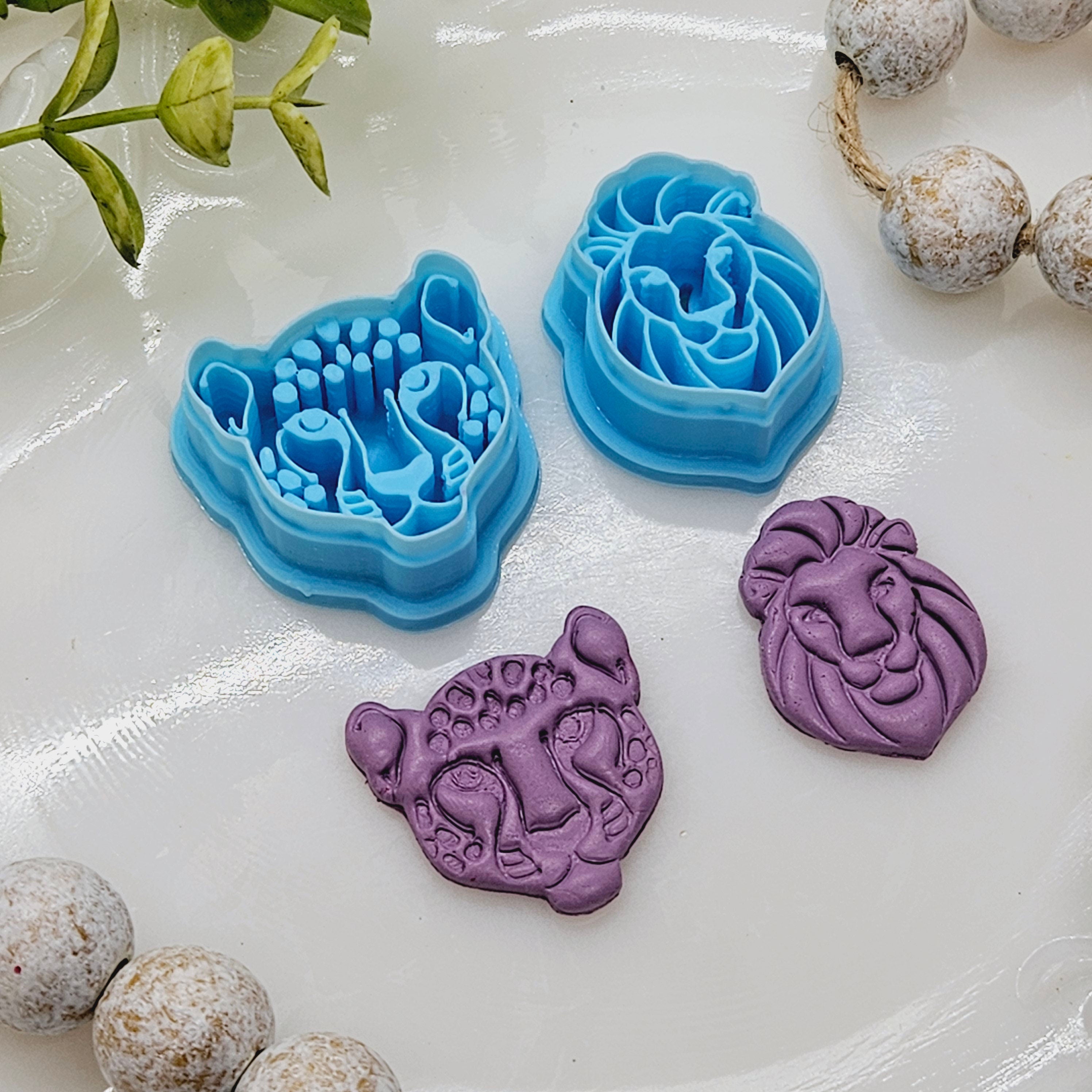 CHEETAH LION / polymer clay cutter / jewelry / fondant / cake decorating