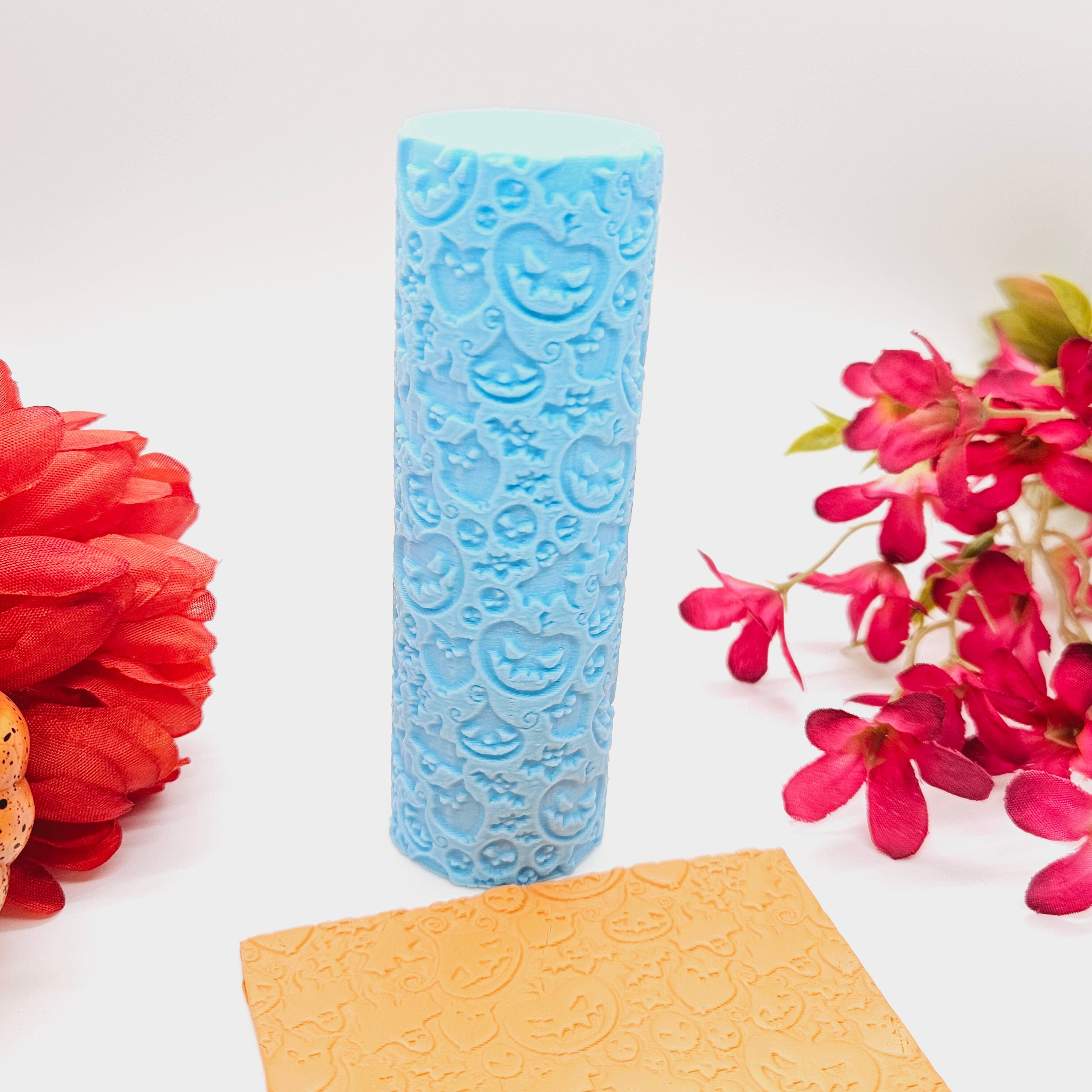 HALLOWEEN ROLLER Style 1 / deboss texture roller / fondant / polymer clay cutters / jewelry making