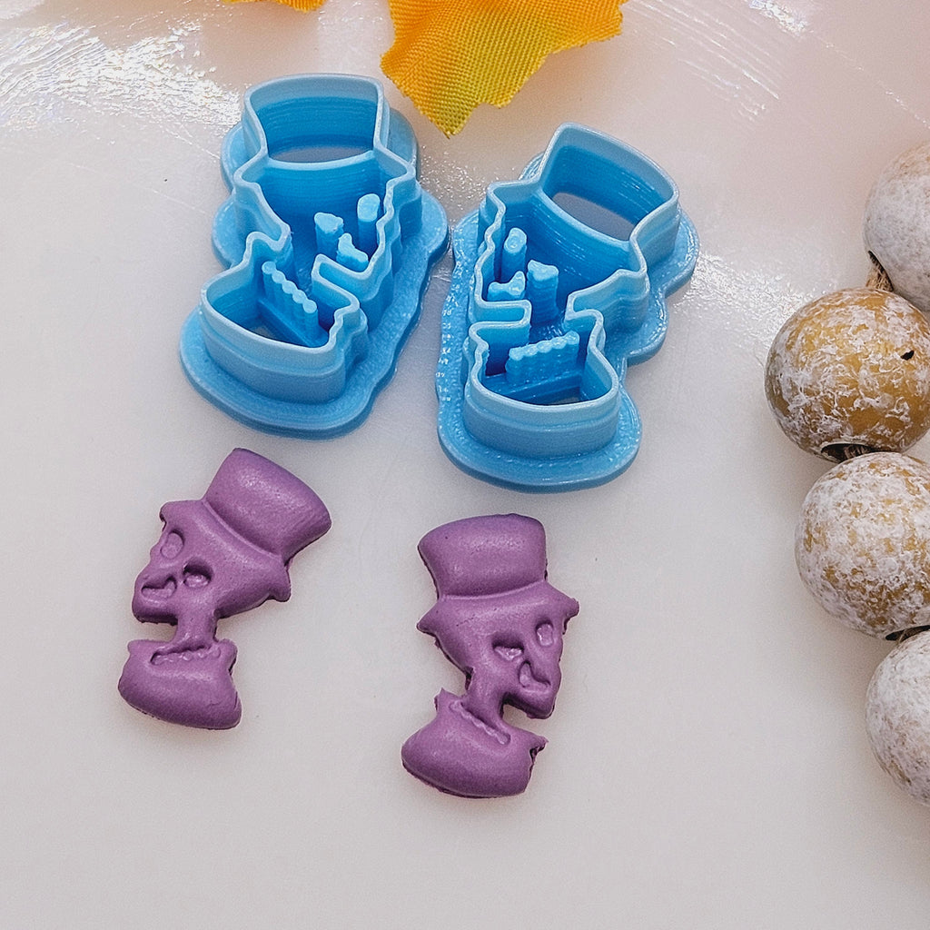 TOPHAT SKULLS / polymer clay cutter / fondant / jewelry making
