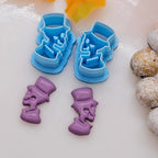 TOPHAT SKULLS / polymer clay cutter / fondant / jewelry making