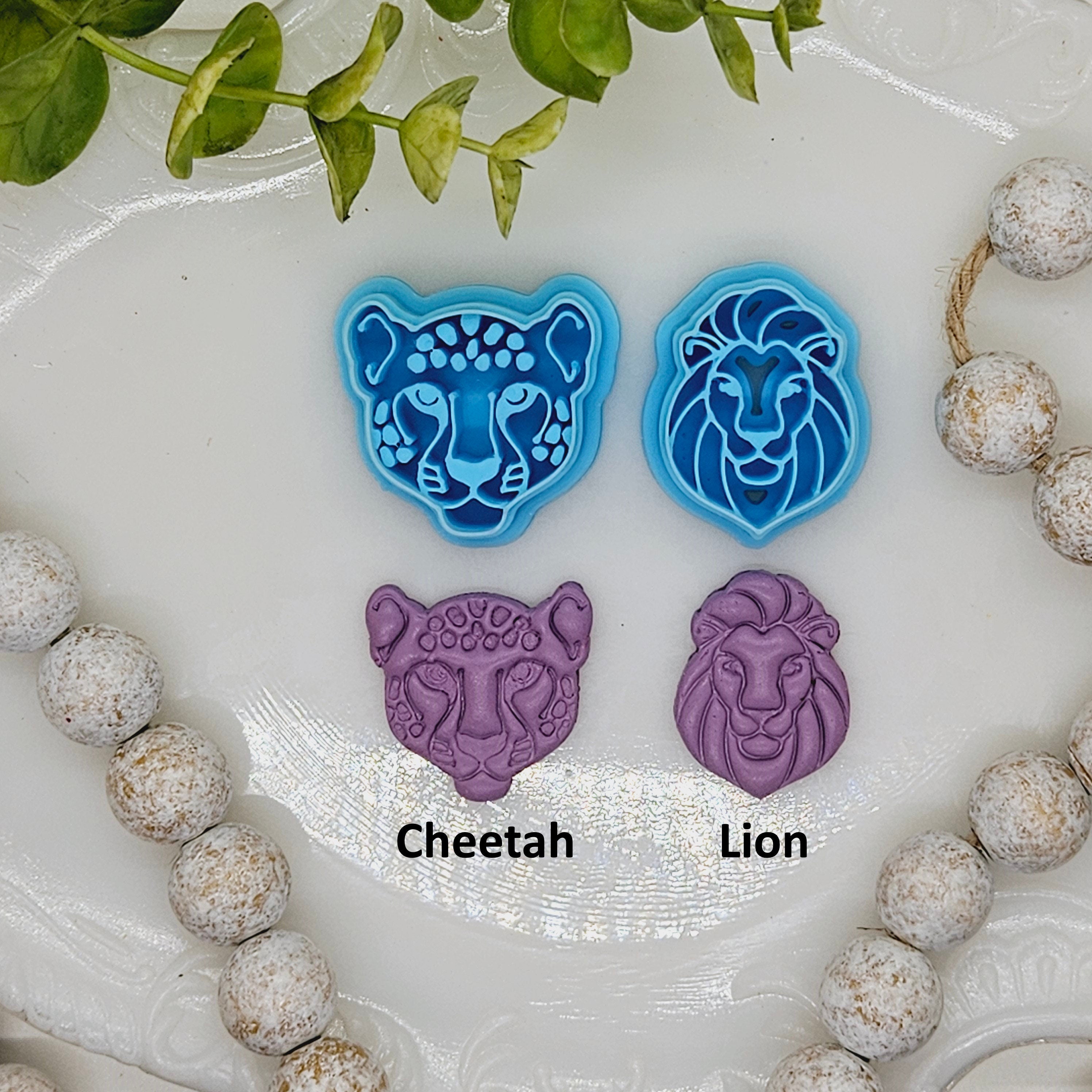 CHEETAH LION / polymer clay cutter / jewelry / fondant / cake decorating
