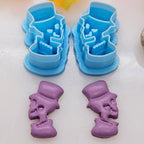 TOPHAT SKULLS / polymer clay cutter / fondant / jewelry making